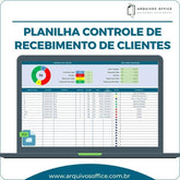 Planilha Controle de Recebimento de Clientes em Excel Loja das Planilhas
